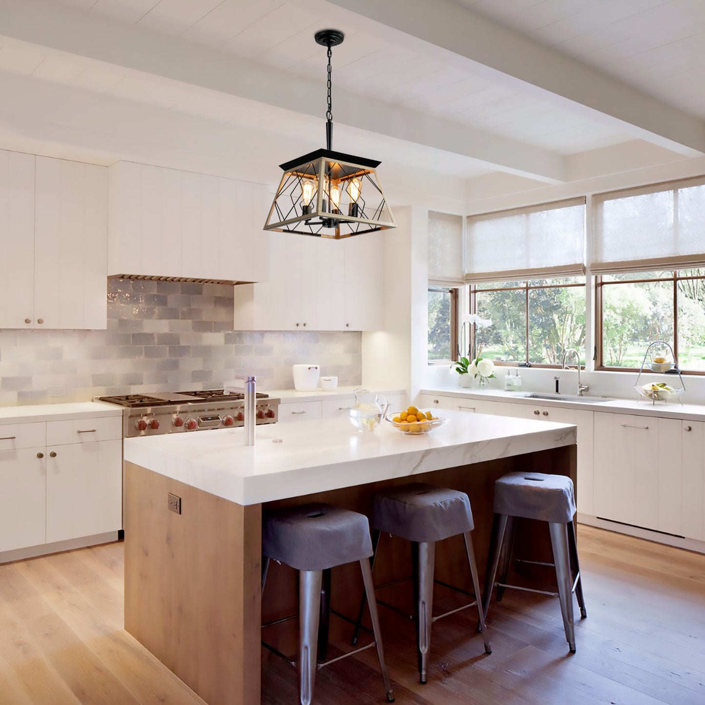 4-Light Farmhouse Chandeliers -DG2002