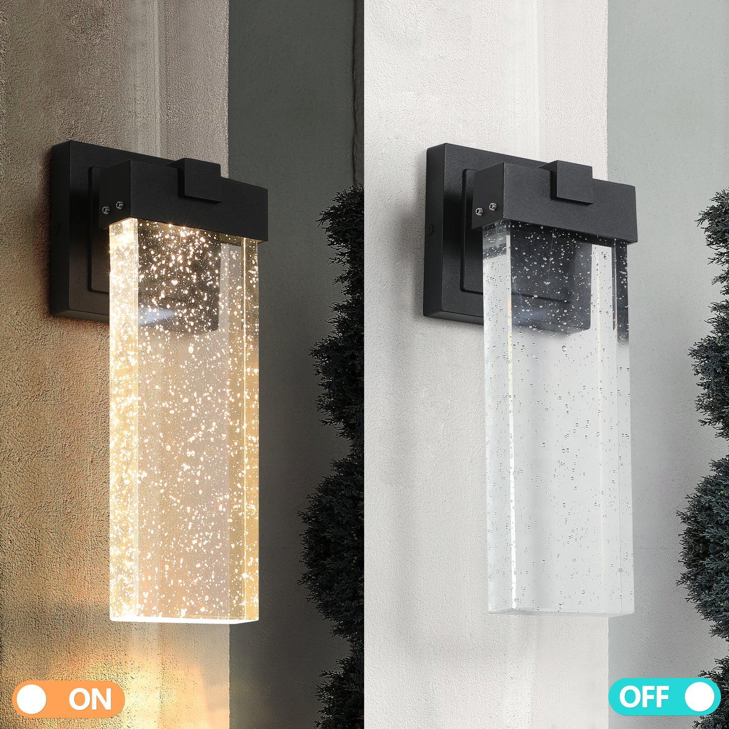 Outdoor waterproof transparent LED crystal wall lamp (2 packs)-DG2055