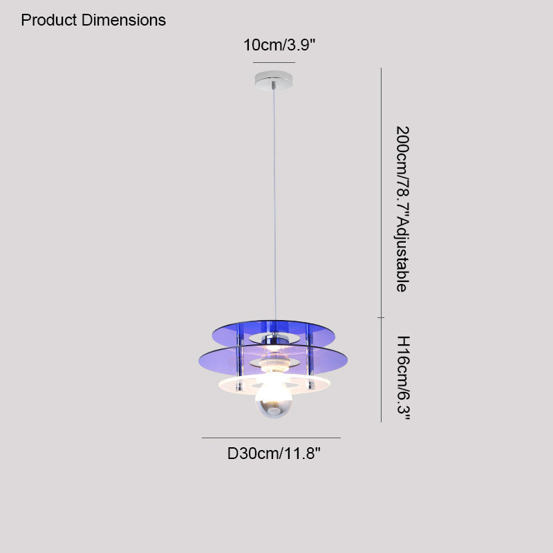 Diff Space Age Flying Saucer Pendant Light-DF2098