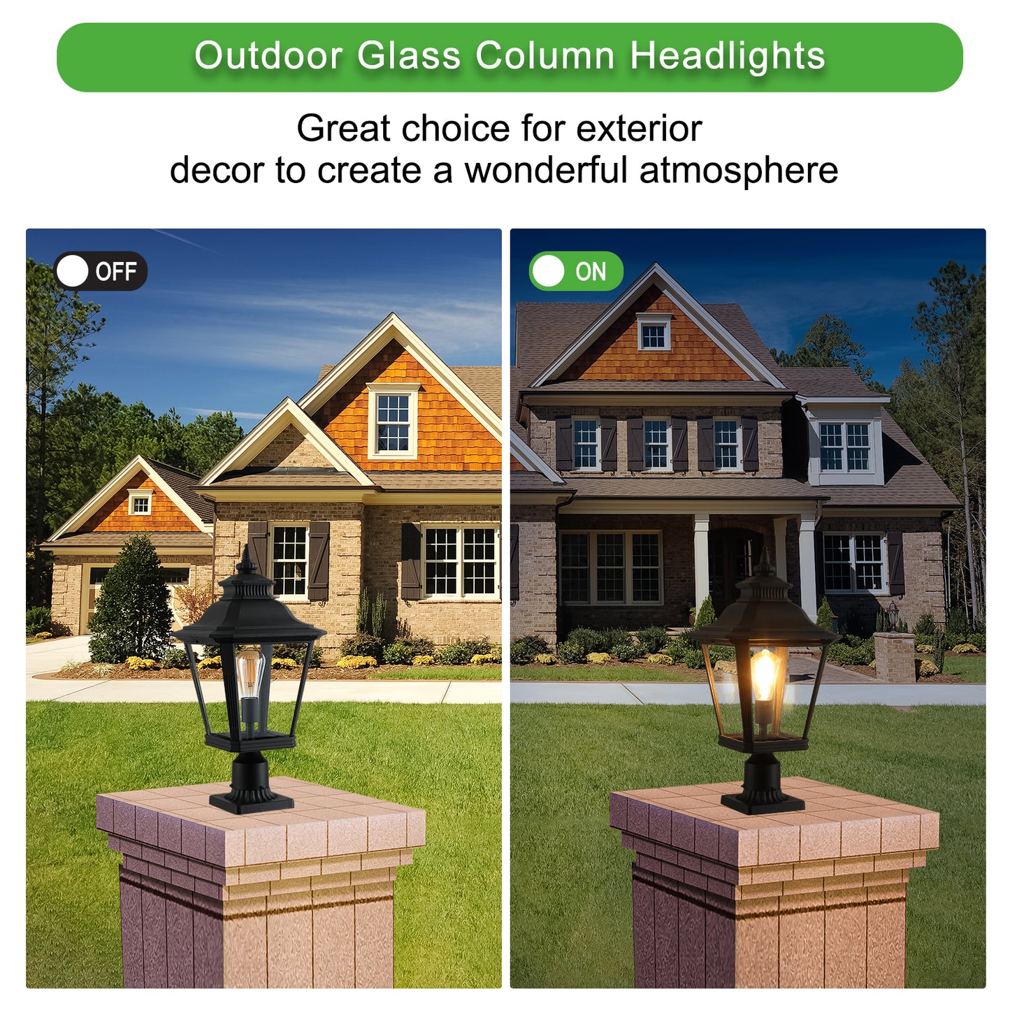 Outdoor Glass Column Headlights-DG2044