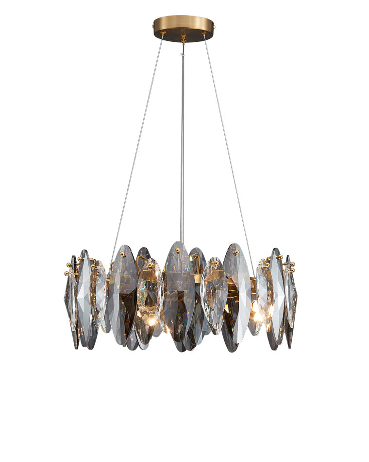 Diff Smoked Crystal Round Chandelier-DF2187