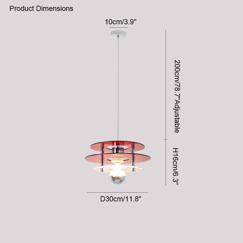 Diff Space Age Flying Saucer Pendant Light-DF2098