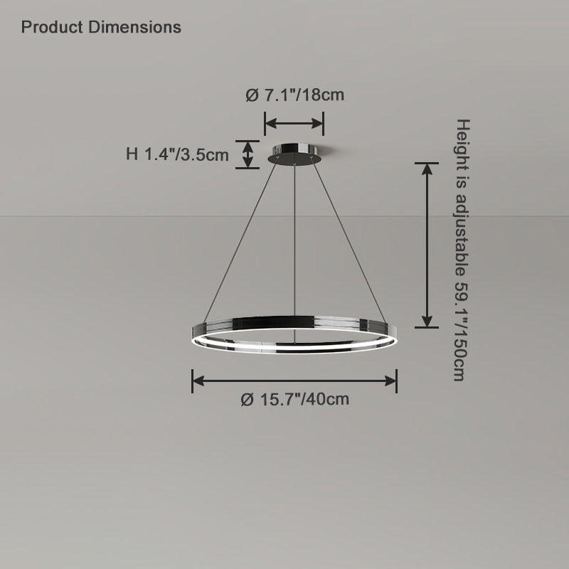 Diff Black Circular Led Chandelier-DF2297