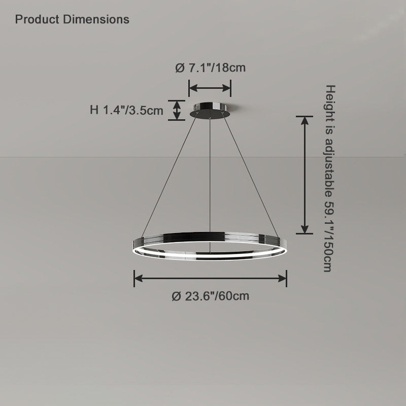 Diff Black Circular Led Chandelier-DF2297