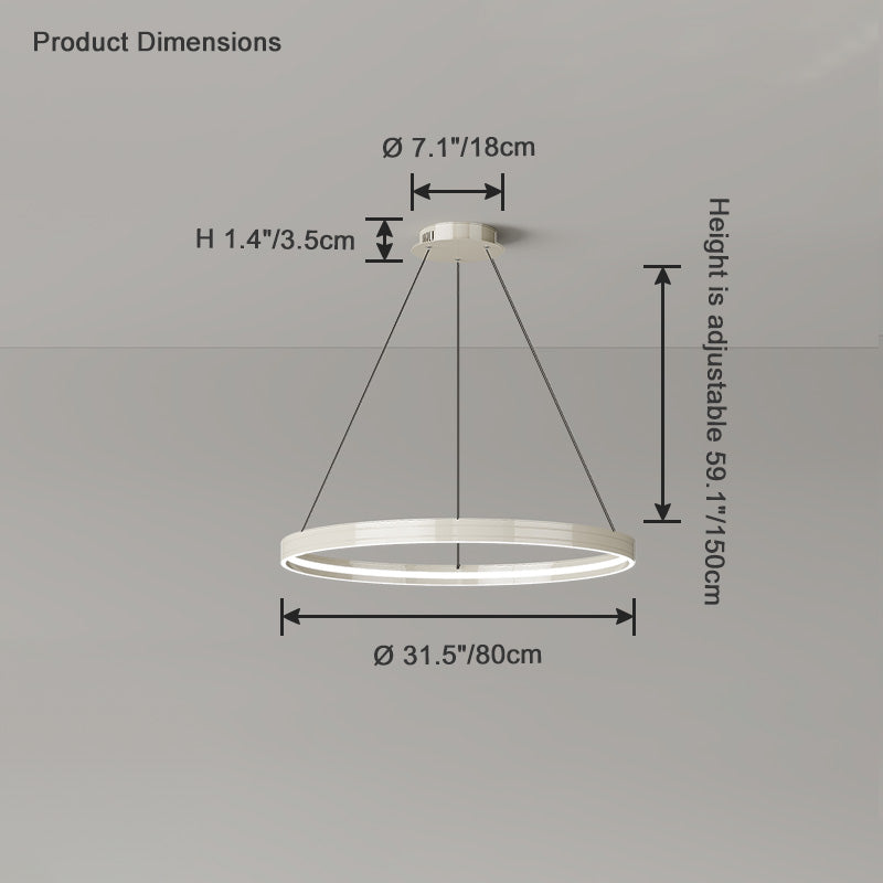 Diff Black Circular Led Chandelier-DF2297