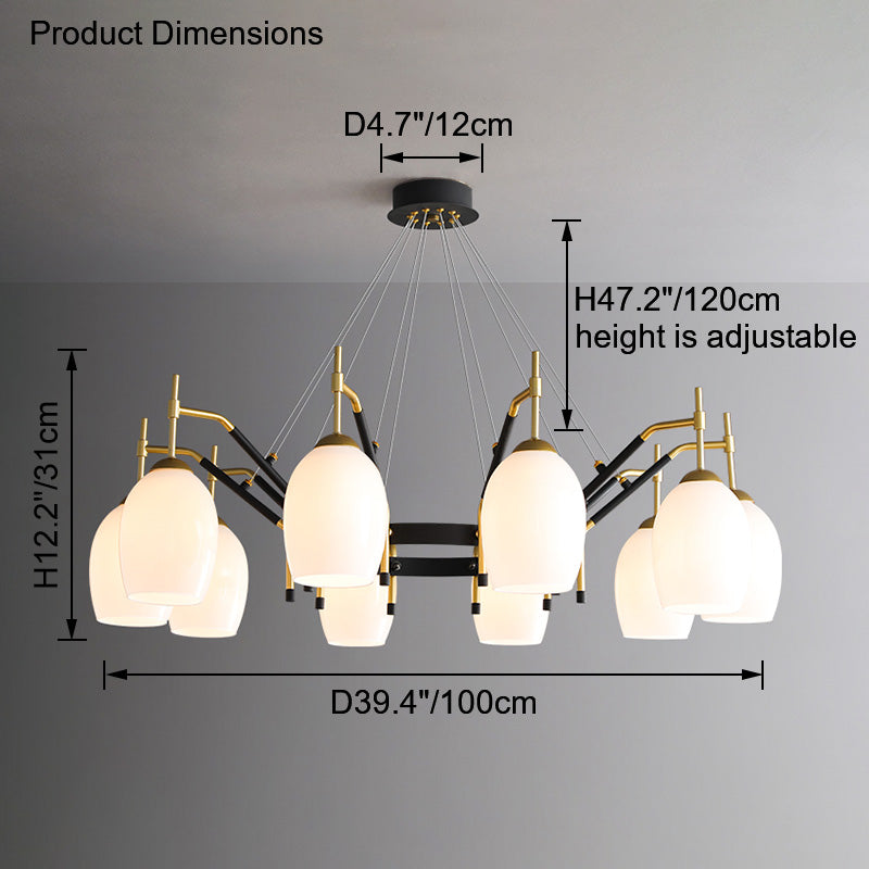 Diff Glass Bell Chandelier-DF2260