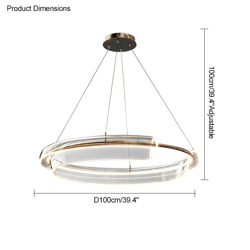 Diff Gold Circular Led Chandelier-DF2165