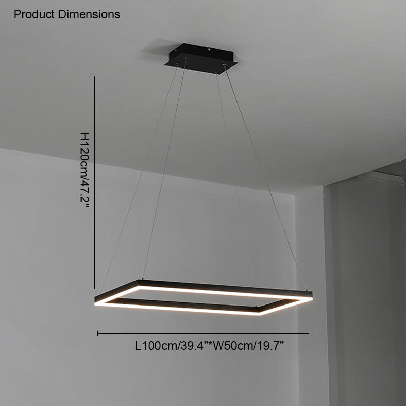 Diff Tiered Rectangular Chandelier-DF2120