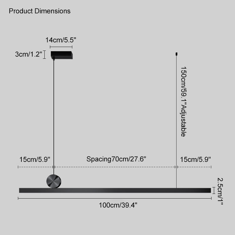 Diff Linear Pendant Light-DF2035