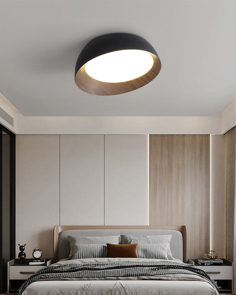 Diff Wood Grain Asymmetrical Flush Mount Ceiling Light-DF1016