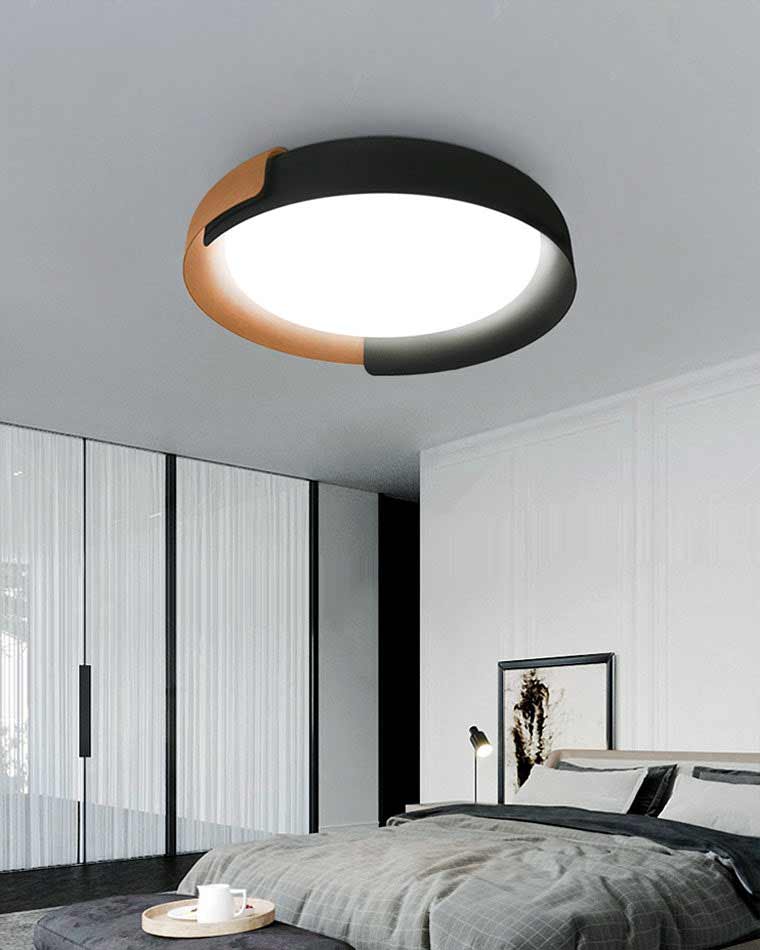 Diff Walnut Grain Round Ceiling Light-DF1018