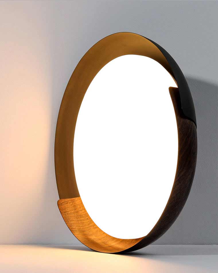 Diff Walnut Grain Round Ceiling Light-DF1018