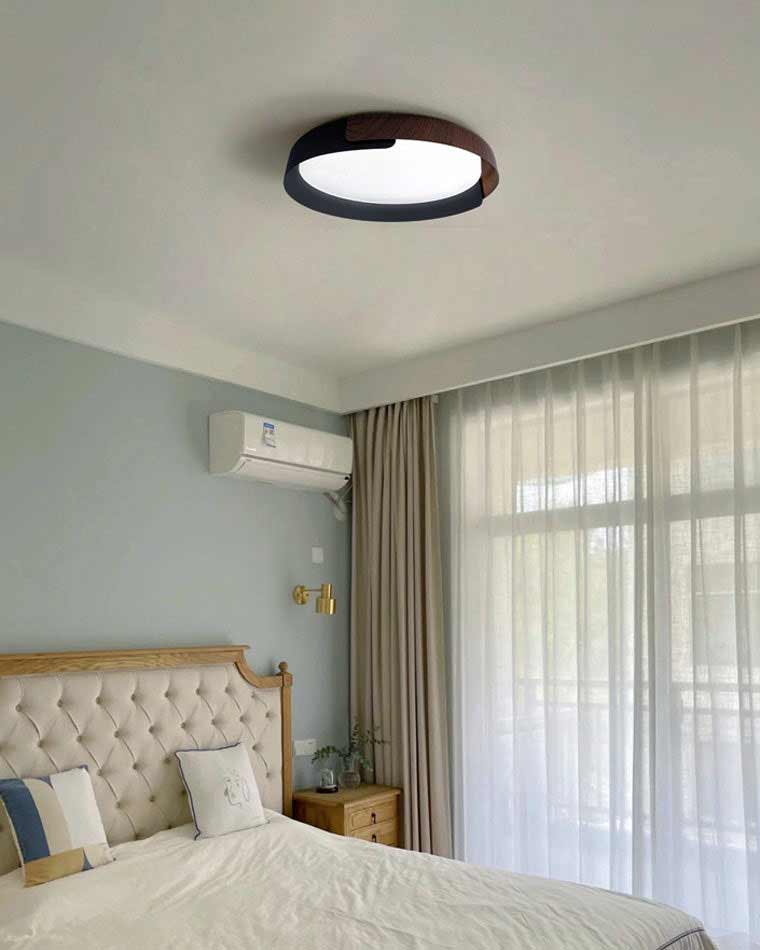 Diff Walnut Grain Round Ceiling Light-DF1018