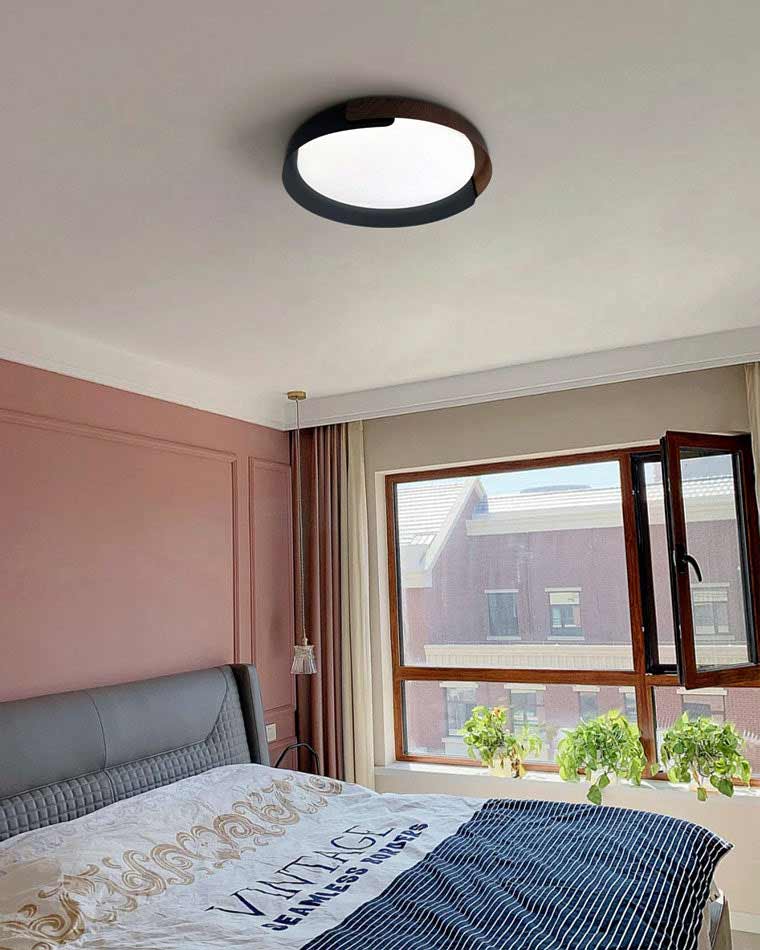 Diff Walnut Grain Round Ceiling Light-DF1018