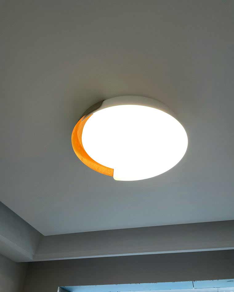 Diff Walnut Grain Round Ceiling Light-DF1018