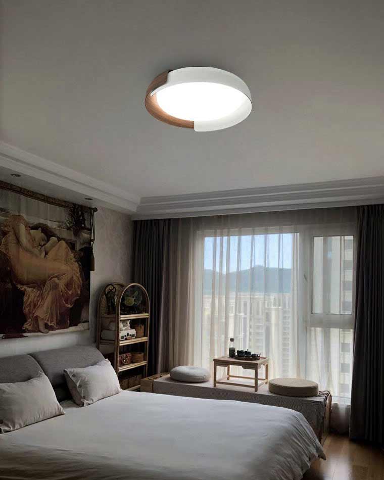 Diff Walnut Grain Round Ceiling Light-DF1018