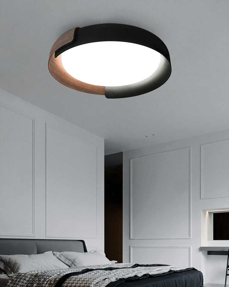Diff Walnut Grain Round Ceiling Light-DF1018