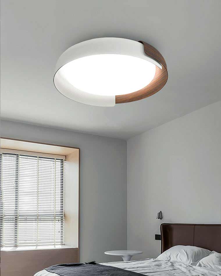 Diff Walnut Grain Round Ceiling Light-DF1018