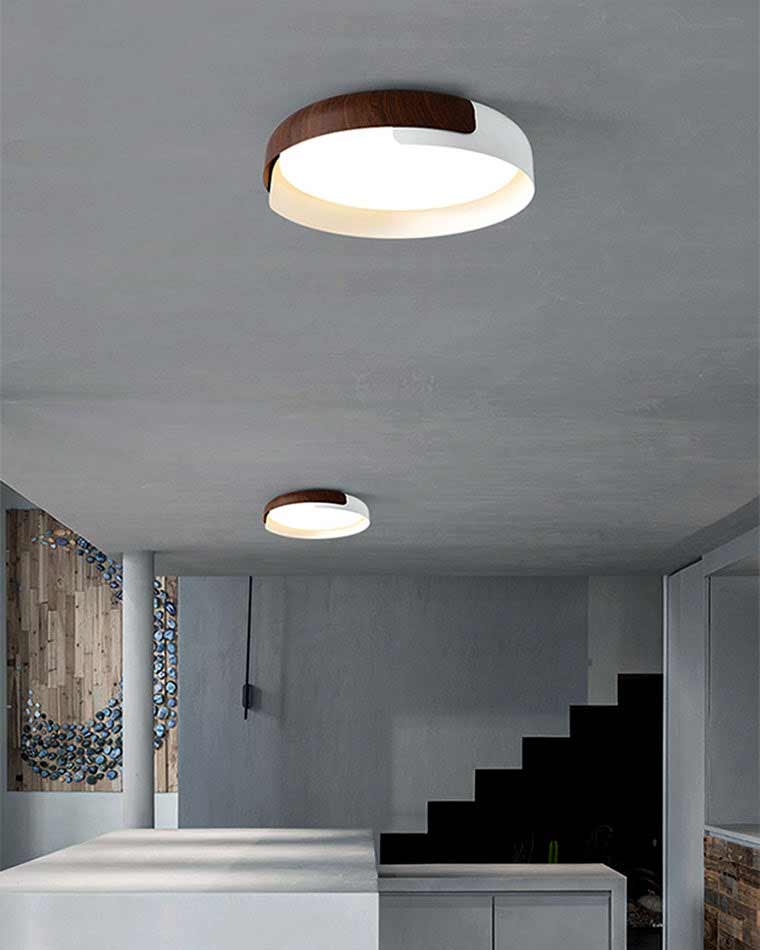 Diff Walnut Grain Round Ceiling Light-DF1018
