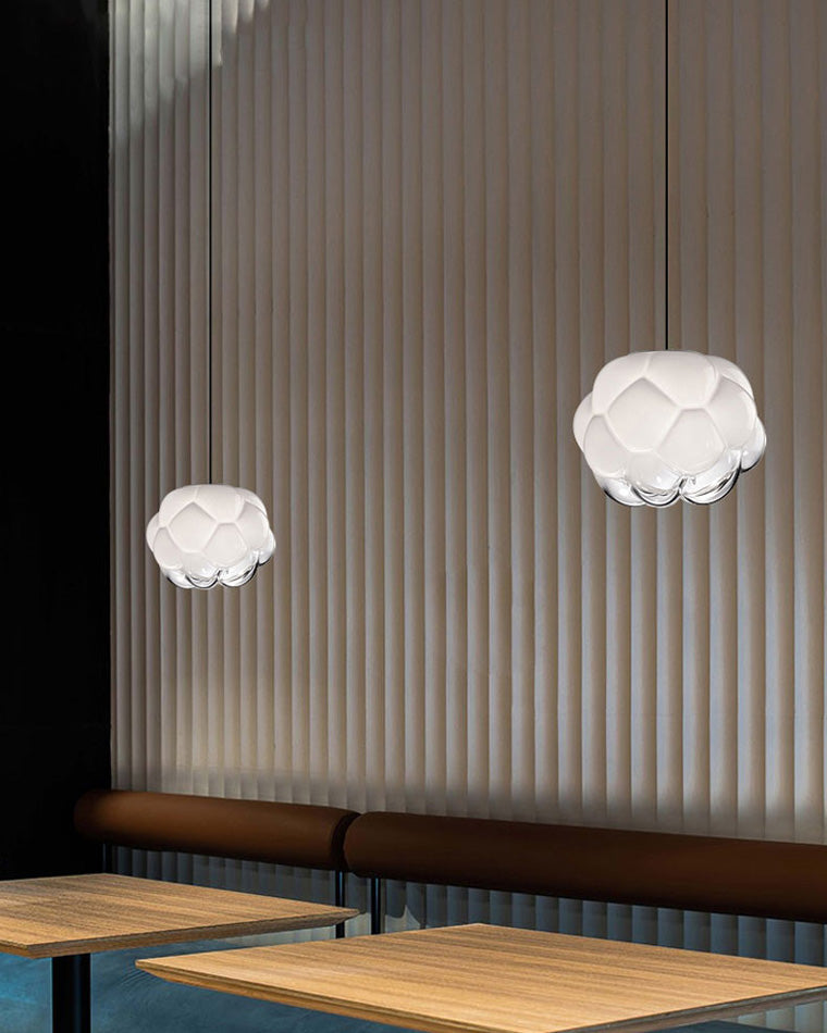 Diff Cloud Milk Blown Glass Ceiling Light-DF1036
