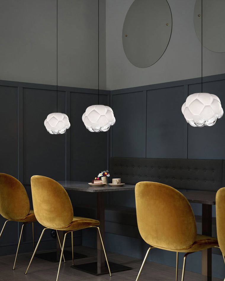 Diff Cloud Milk Blown Glass Ceiling Light-DF1036