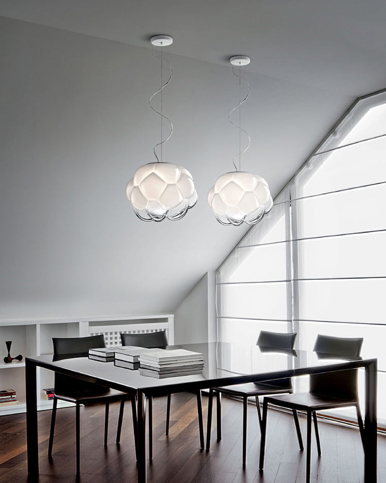 Diff Cloud Milk Blown Glass Ceiling Light-DF1036