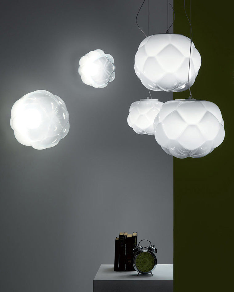 Diff Cloud Milk Blown Glass Ceiling Light-DF1036