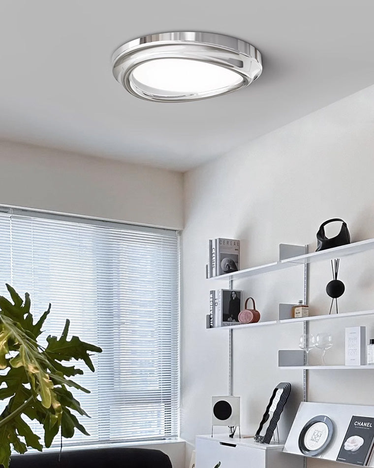 Diff Round Chrome Flush Mount Ceiling Light-DF1063