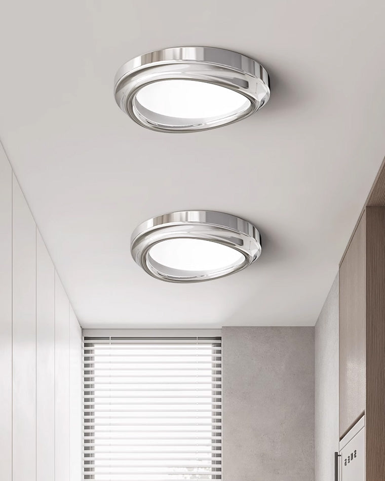 Diff Round Chrome Flush Mount Ceiling Light-DF1063