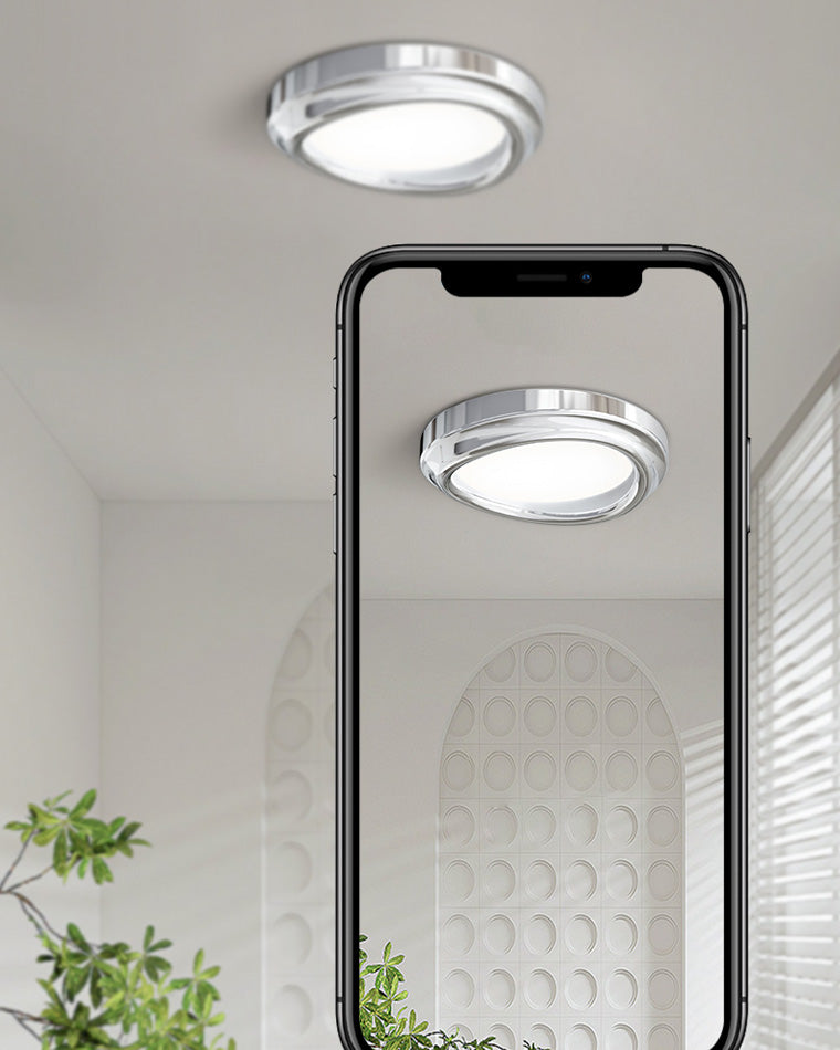 Diff Round Chrome Flush Mount Ceiling Light-DF1063