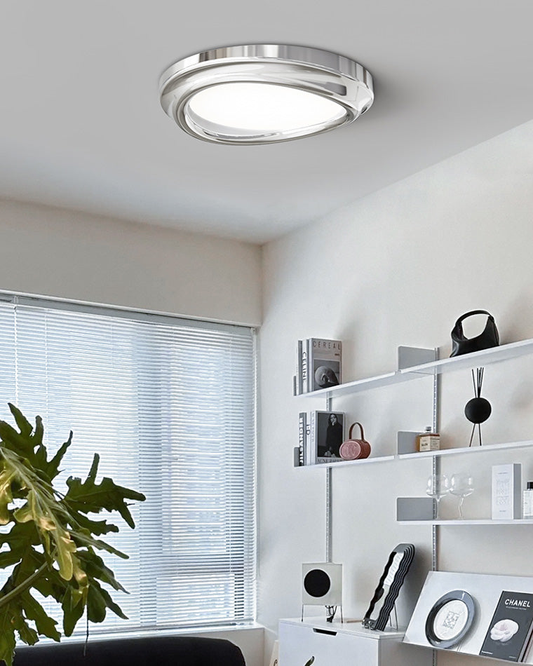 Diff Round Chrome Flush Mount Ceiling Light-DF1063