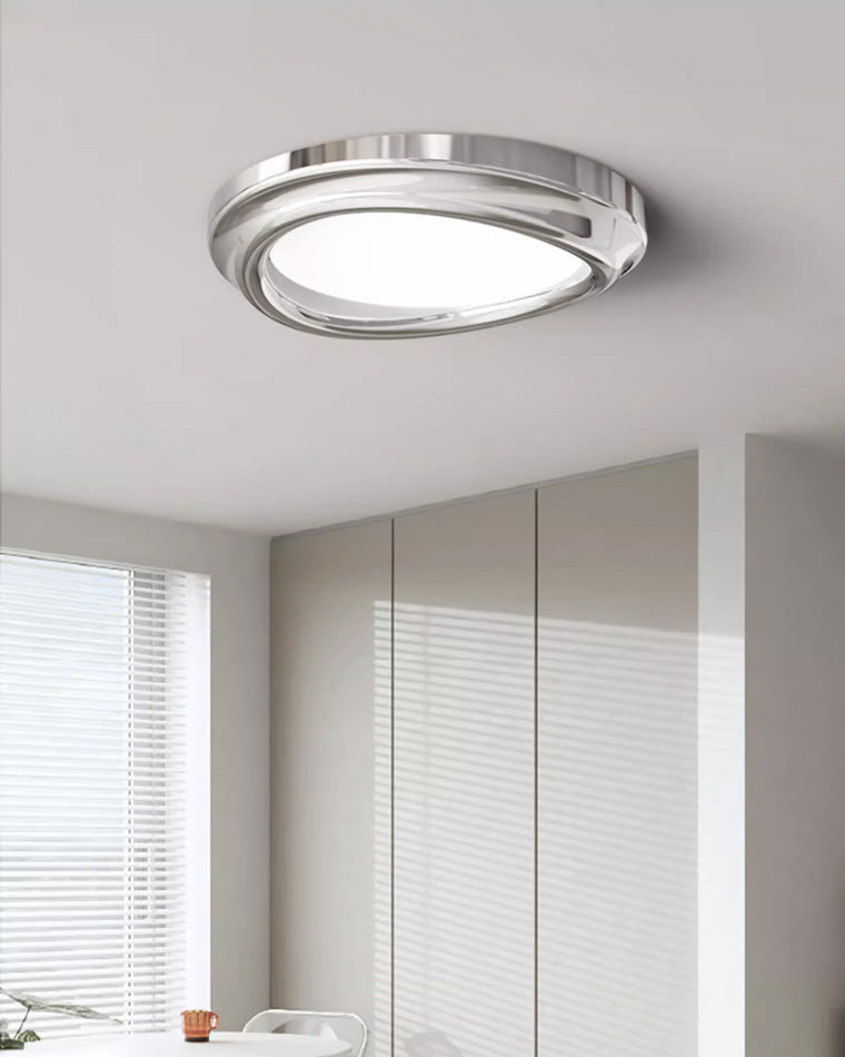 Diff Round Chrome Flush Mount Ceiling Light-DF1063