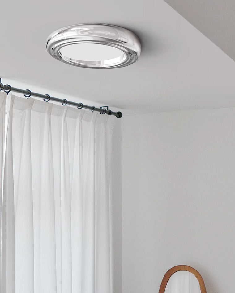Diff Dimmable Round Flat Chrome Ceiling Light-DF1064