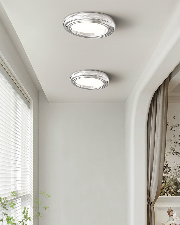 Diff Dimmable Round Flat Chrome Ceiling Light-DF1064