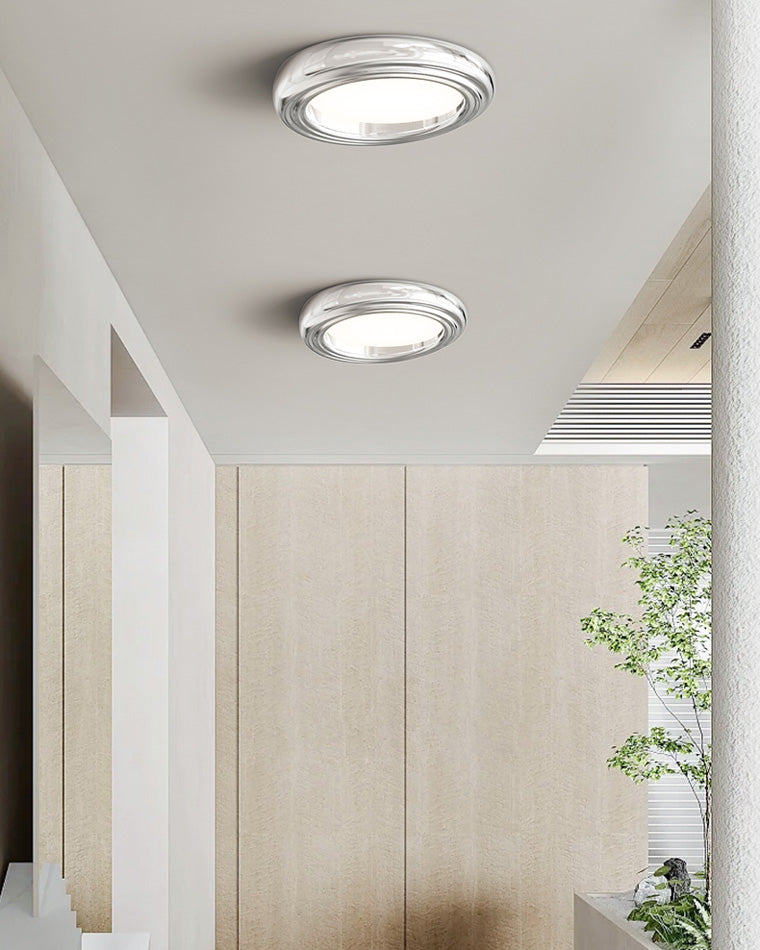 Diff Dimmable Round Flat Chrome Ceiling Light-DF1064