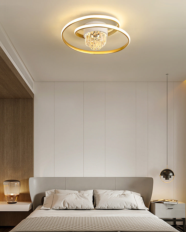 Diff Swirl Led Crystal Ceiling Light-DF1068