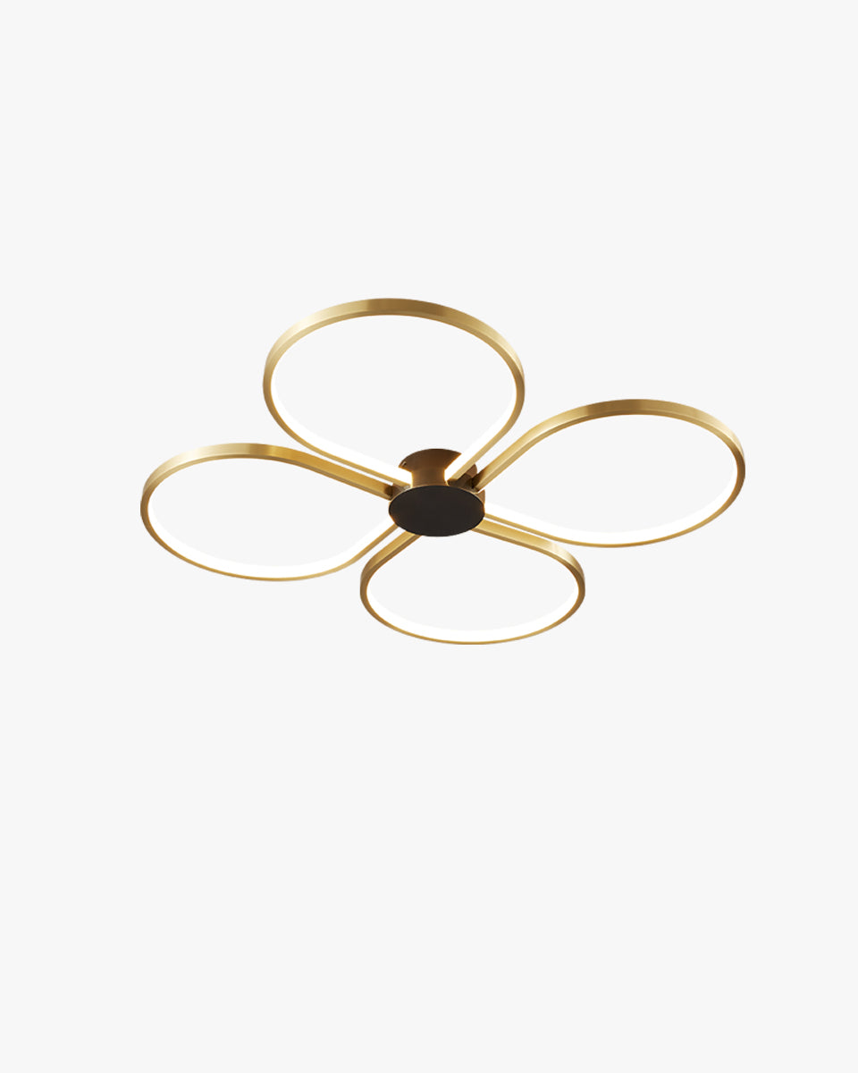 Diff Clover Flower Brass Flush Mount Ceiling Light-DF1070