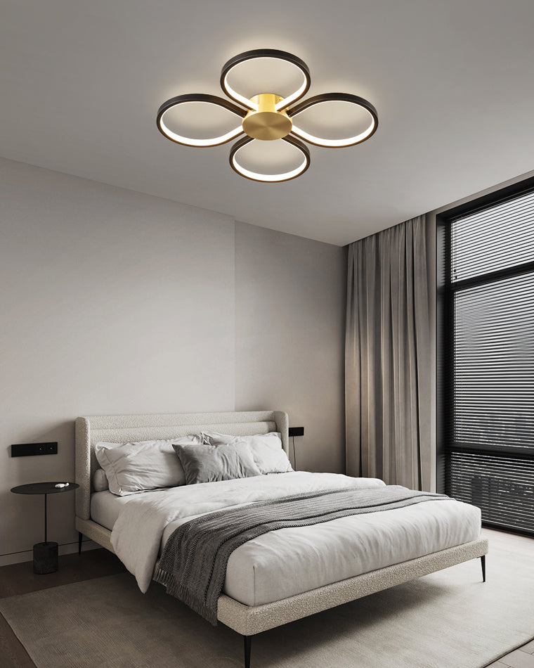 Diff Clover Flower Brass Flush Mount Ceiling Light-DF1070