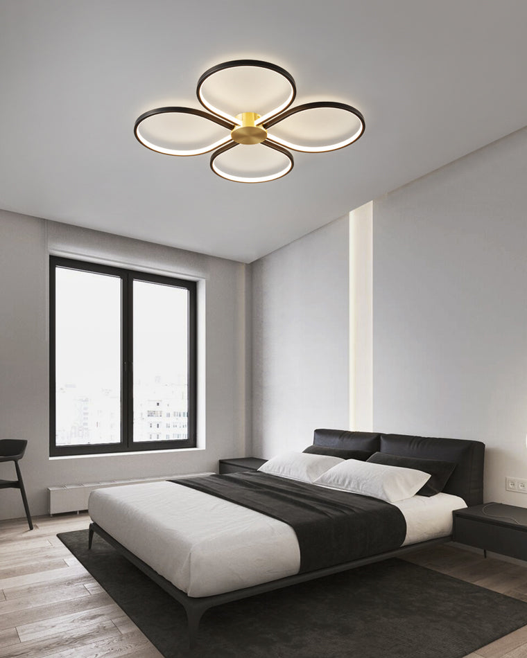 Diff Clover Flower Brass Flush Mount Ceiling Light-DF1070