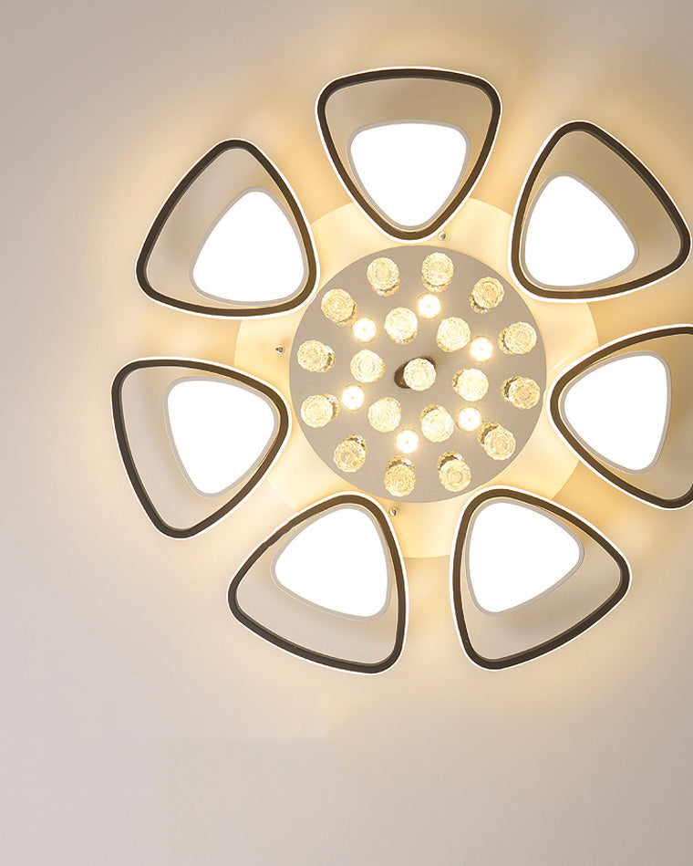 Diff Big Flower Crystal Flush Mount Ceiling Light-DF1075
