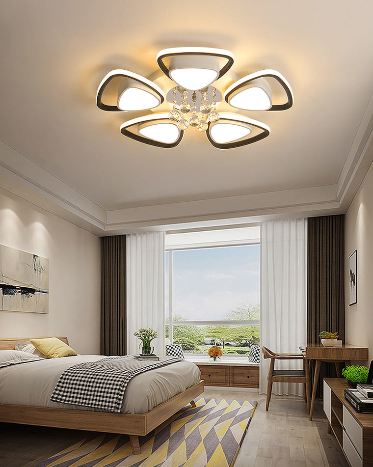 Diff Big Flower Crystal Flush Mount Ceiling Light-DF1075