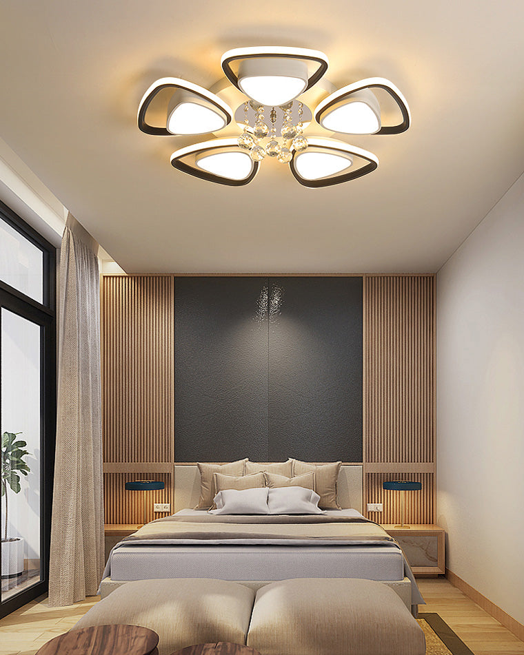 Diff Big Flower Crystal Flush Mount Ceiling Light-DF1075