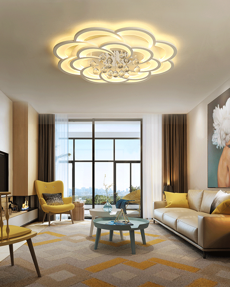 Diff Big Flower Crystal Ceiling Light-DF1078
