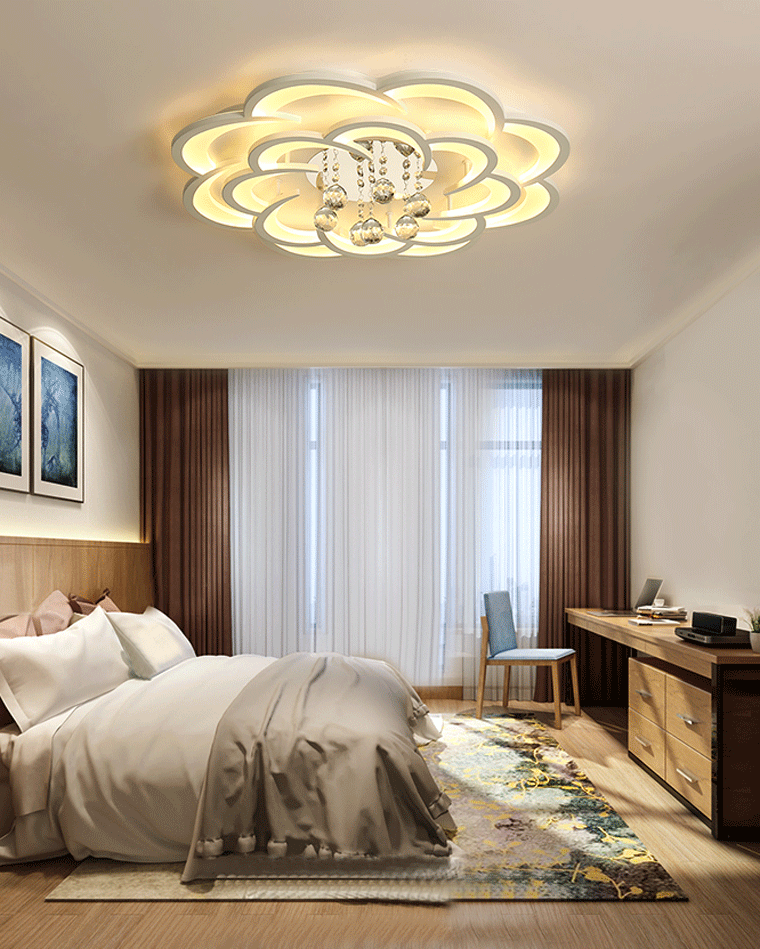 Diff Big Flower Crystal Ceiling Light-DF1078