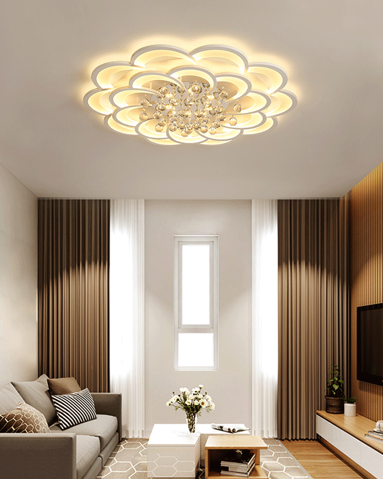Diff Big Flower Crystal Ceiling Light-DF1078