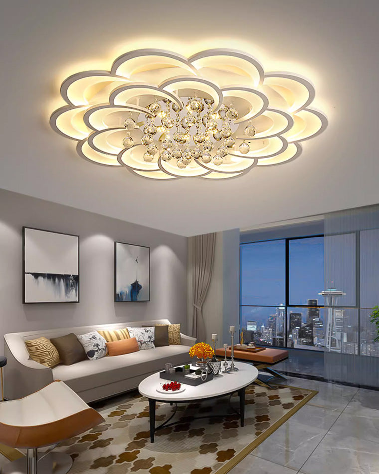 Diff Big Flower Crystal Ceiling Light-DF1078