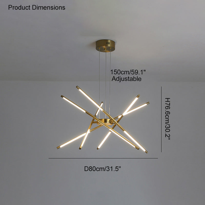 Diff Light Rods LED Chandelier-DF2034