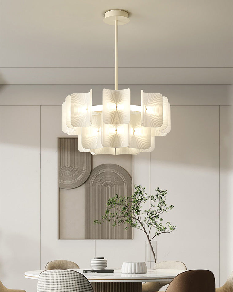 Diff White Tiered Acrylic Chandelier-DF2314