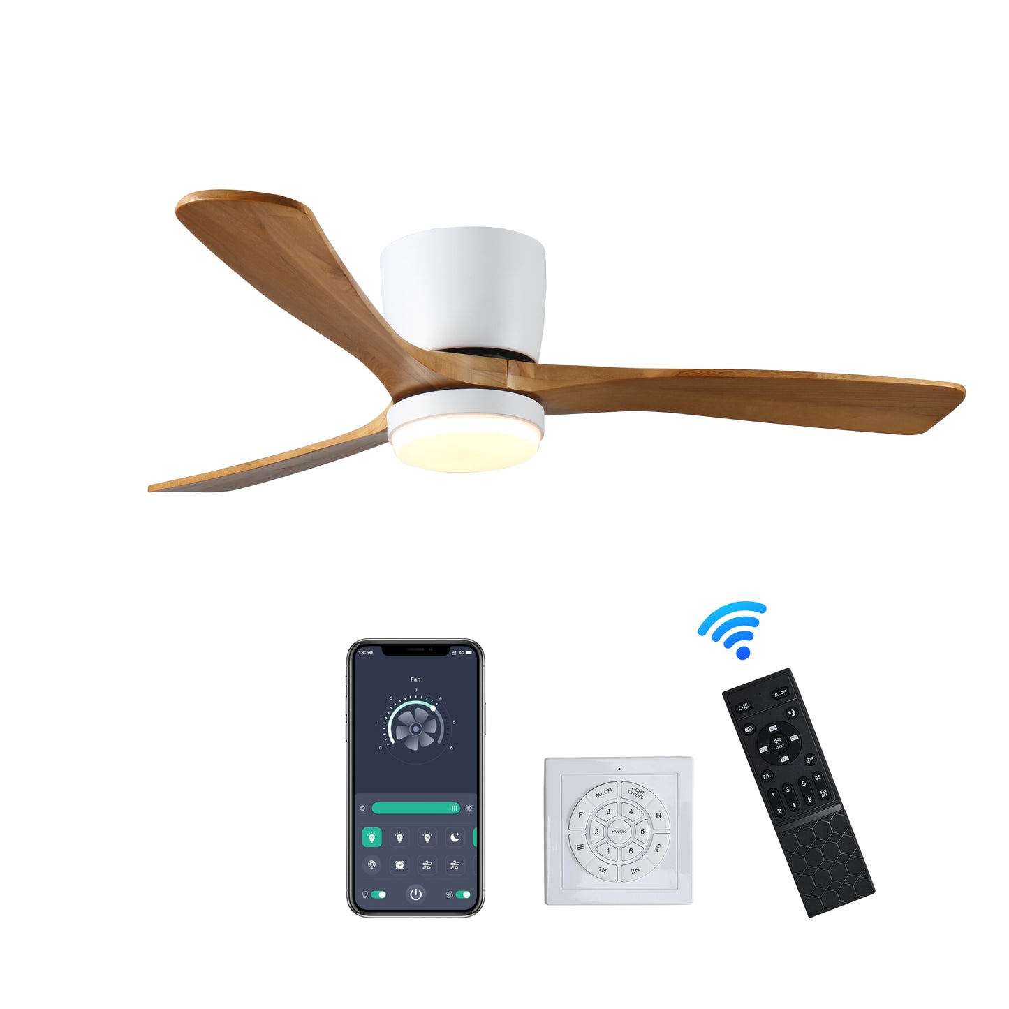 42 inch Wood Ceiling Fans with Lights