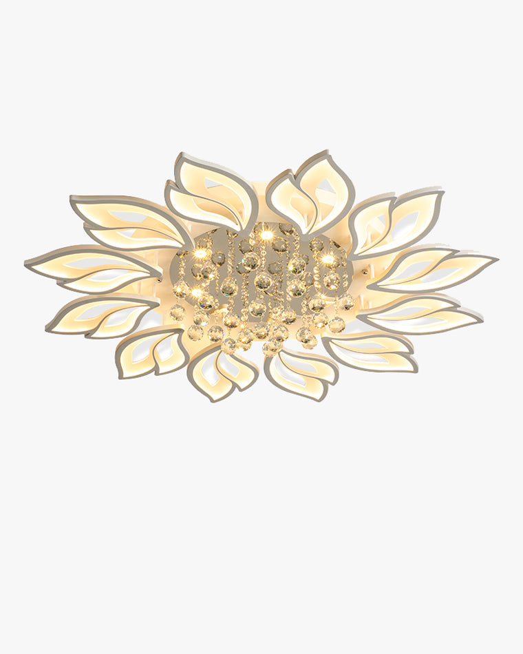 Diff Big Flower Crystal Flush Mount Ceiling Light-DF1107